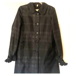 Burberry classic, black plaid spring jacket